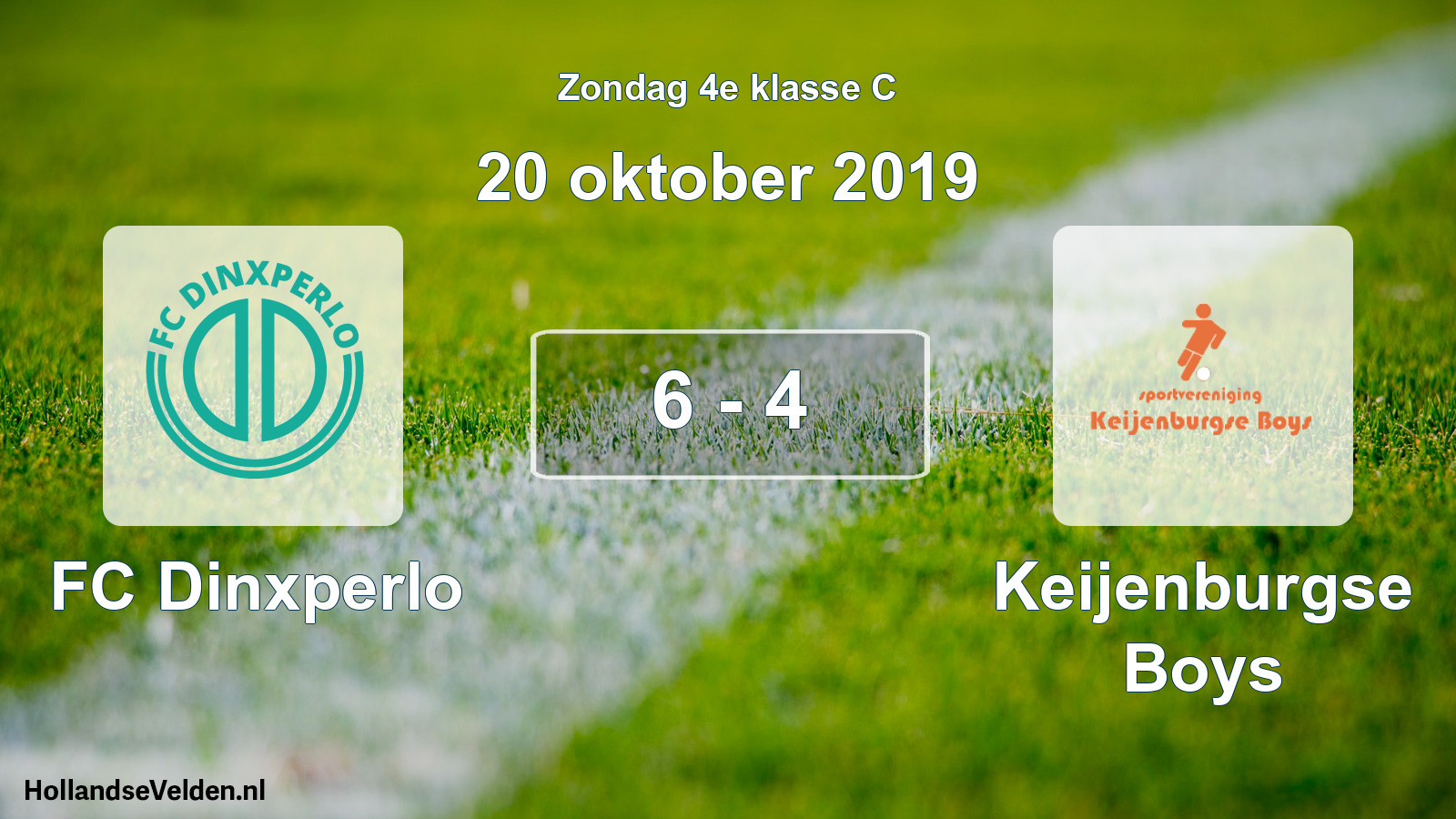 Total number of matches played: FC Dinxperlo - Keijenburgse Boys 6 - 4 (20 October 2019)