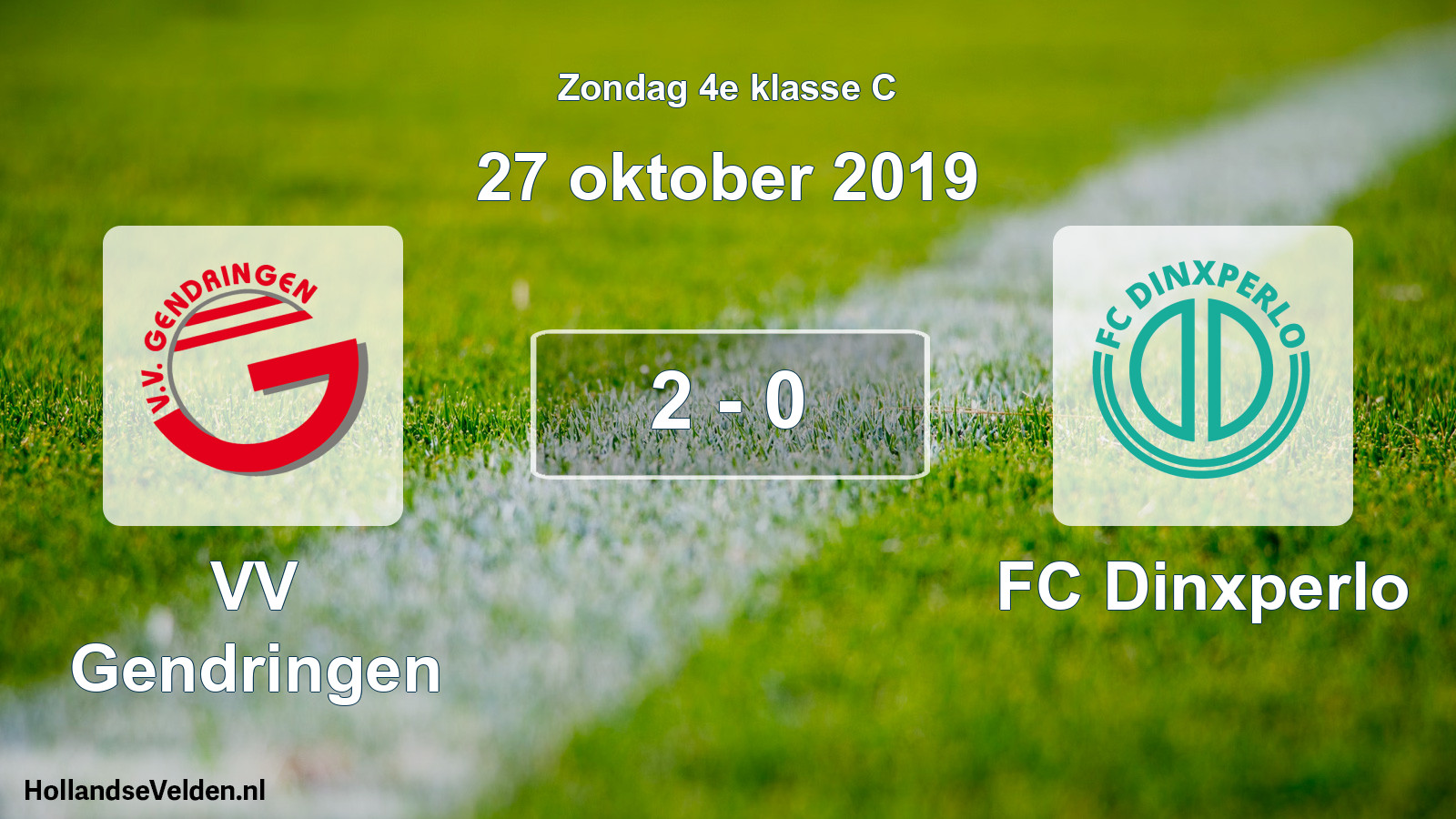 Total number of matches played: VV Gendringen - FC Dinxperlo 2 - 0 (27 October 2019)