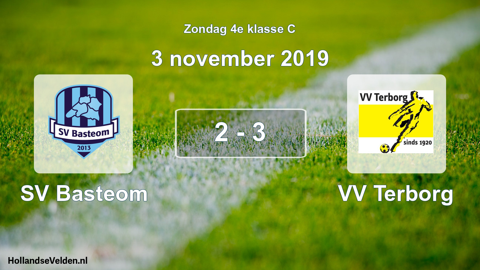 Total number of matches played: SV Basteom - VV Terborg 2 - 3 (3 November 2019)