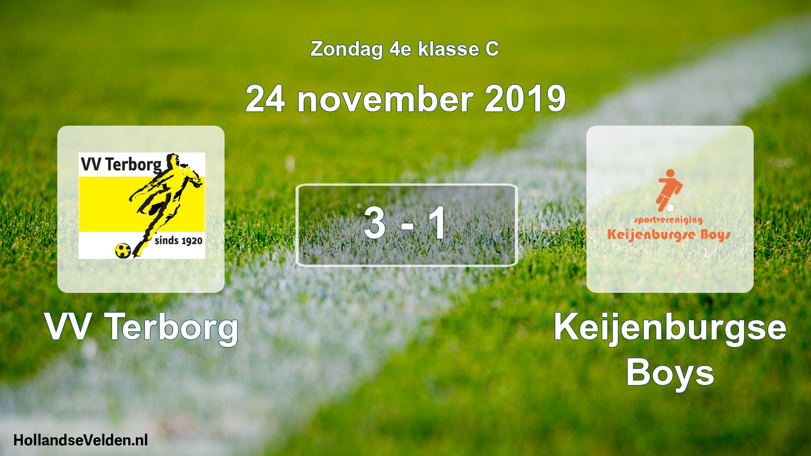 Total number of matches played: VV Terborg - Keijenburgse Boys 3 - 1 (24 November 2019)