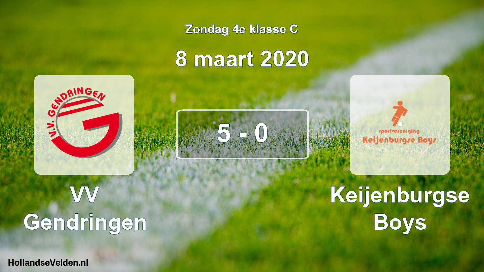 Total number of matches played: VV Gendringen - Keijenburgse Boys 5 - 0 (8 March 2020)