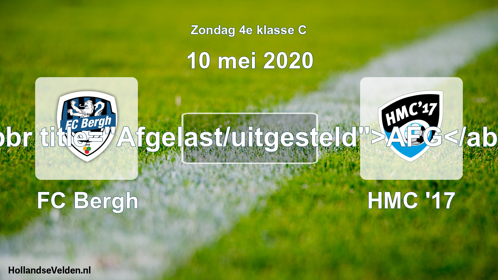 Scheduled Match: FC Bergh - HMC '17 (10 May 2020)