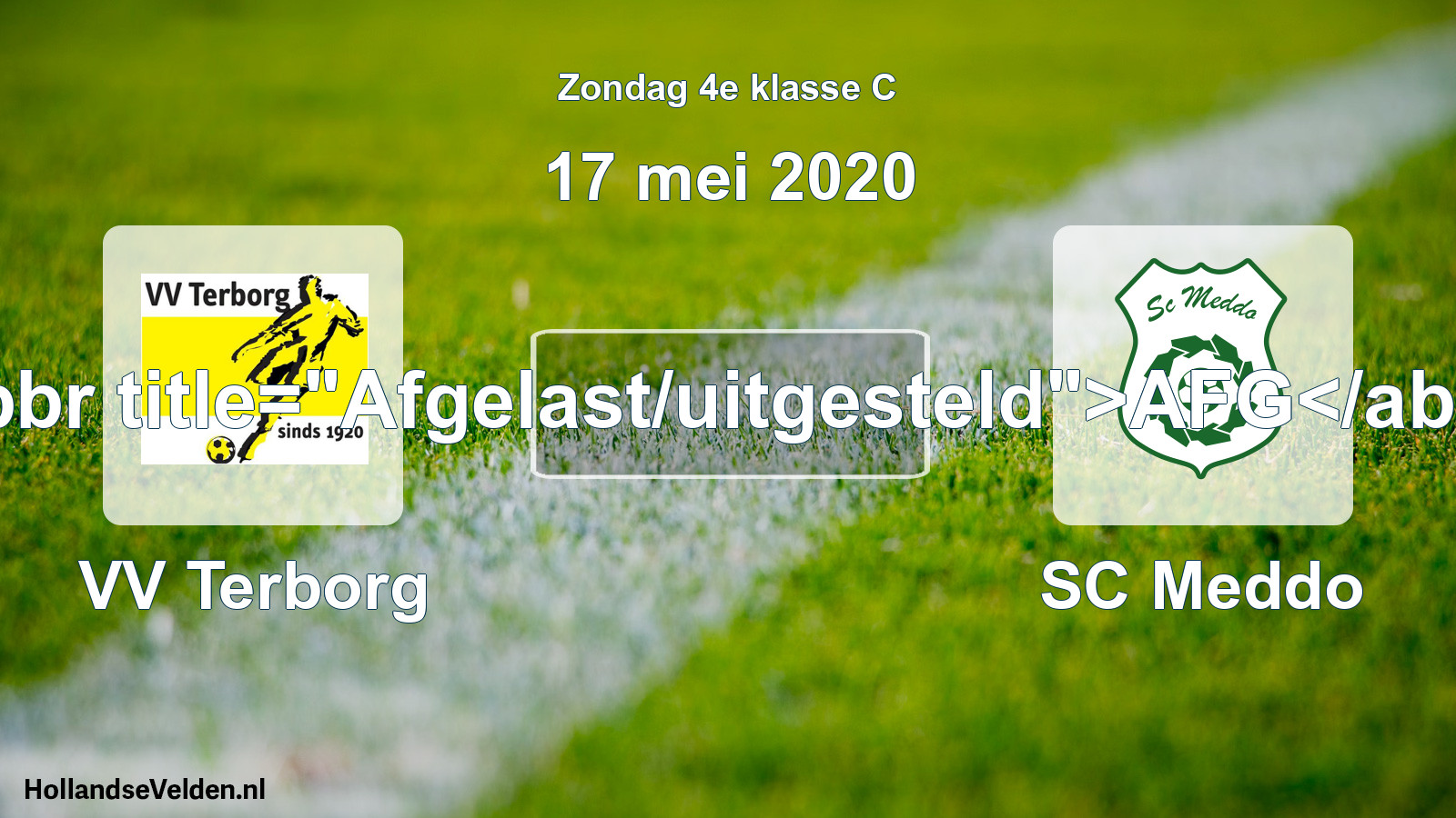 Scheduled Match: VV Terborg - SC Meddo (17 May 2020)