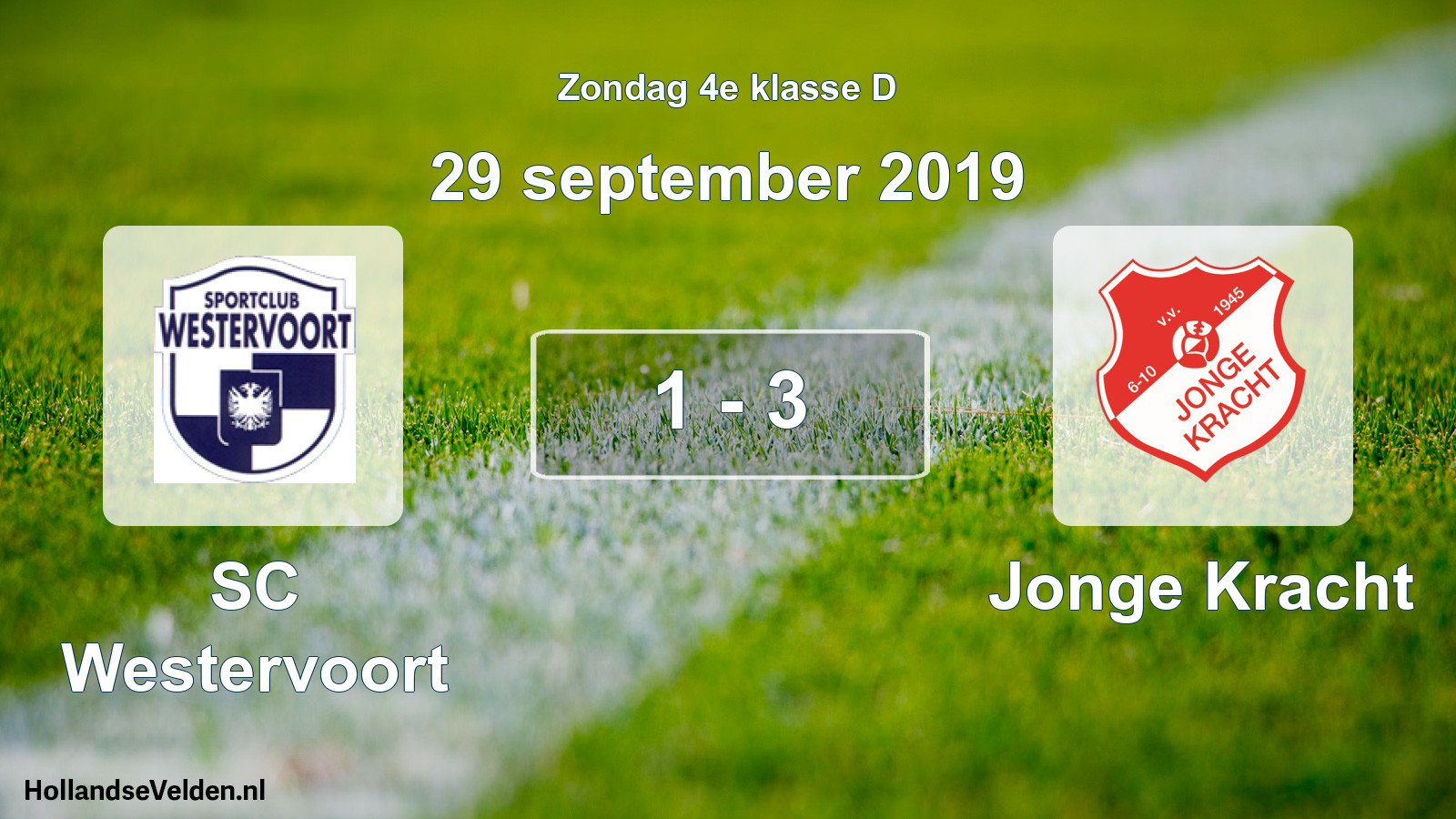 Total number of matches played: SC Westervoort - Jonge Kracht 1 - 3 (29 September 2019)