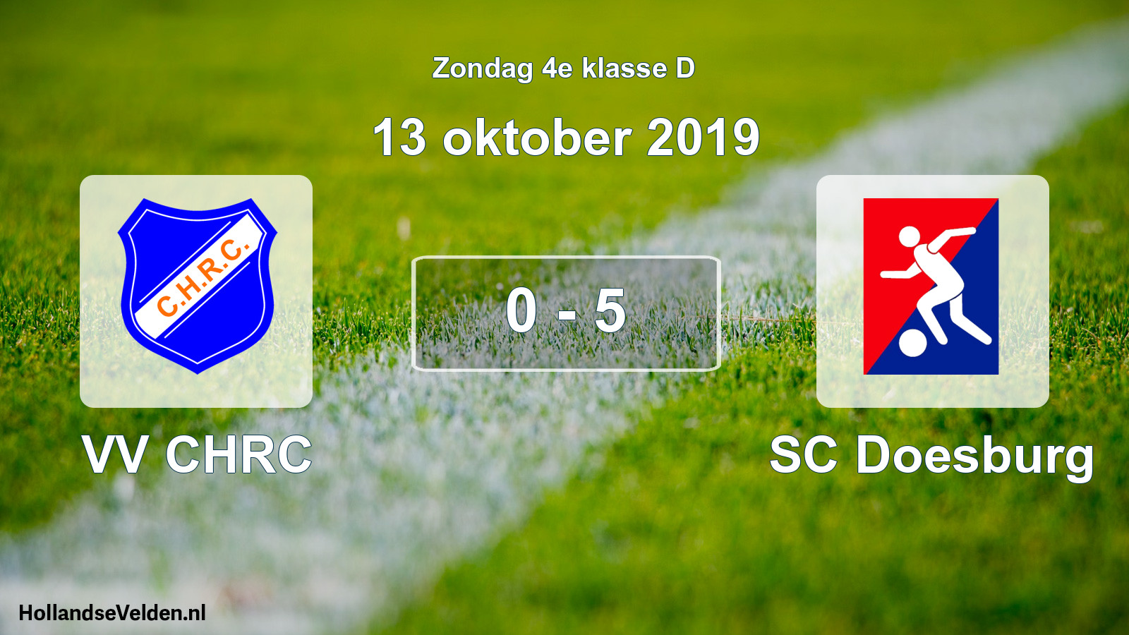Total number of matches played: VV CHRC - SC Doesburg 0 - 5 (13 October 2019)