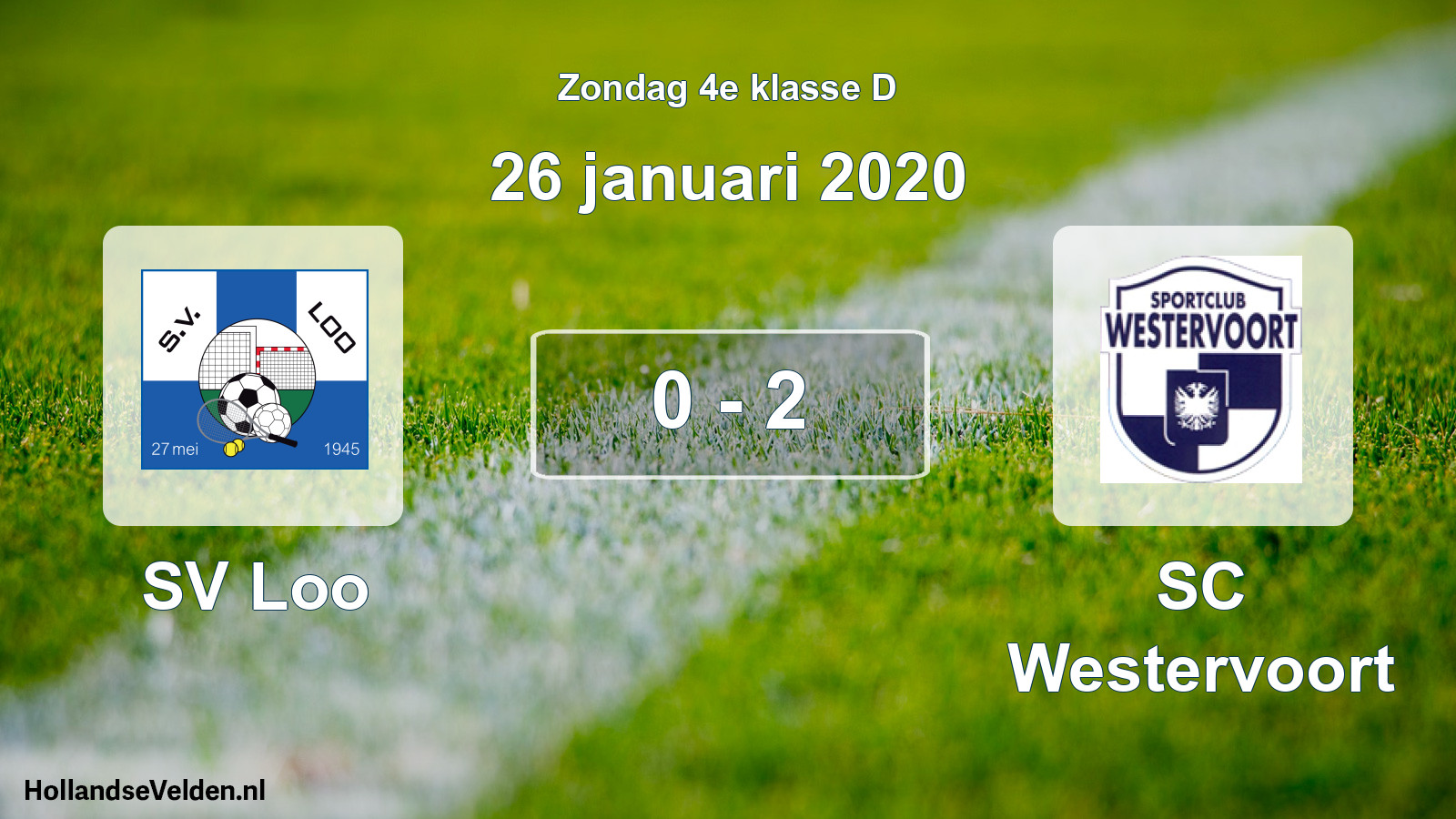 Total number of matches played: SV Loo - SC Westervoort 0 - 2 (26 January 2020)
