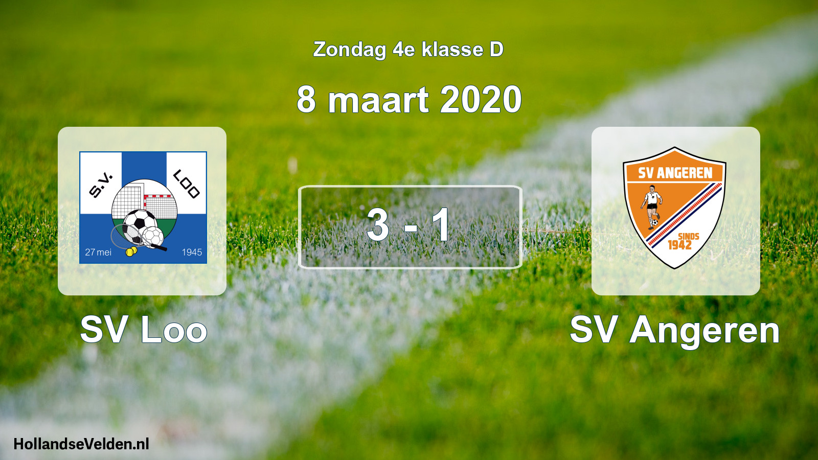 Total number of matches played: SV Loo - SV Angeren 3 - 1 (8 March 2020)