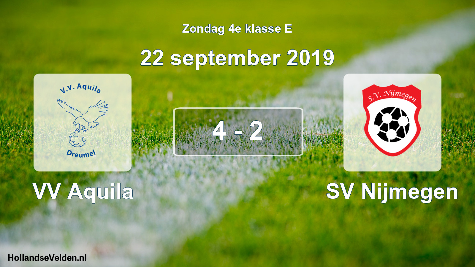 Total number of matches played: VV Aquila - SV Nijmegen 4 - 2 (22 September 2019)