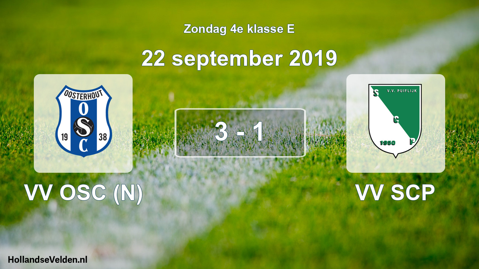 Total number of matches played: VV OSC (N) - VV SCP 3 - 1 (22 September 2019)