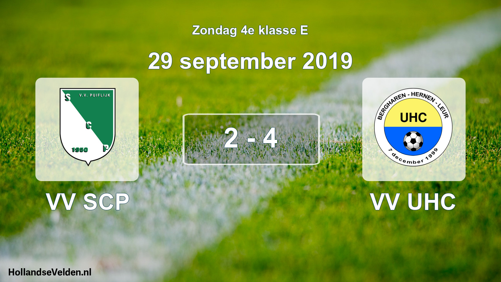 Total number of matches played: VV SCP - VV UHC 2 - 4 (29 September 2019)