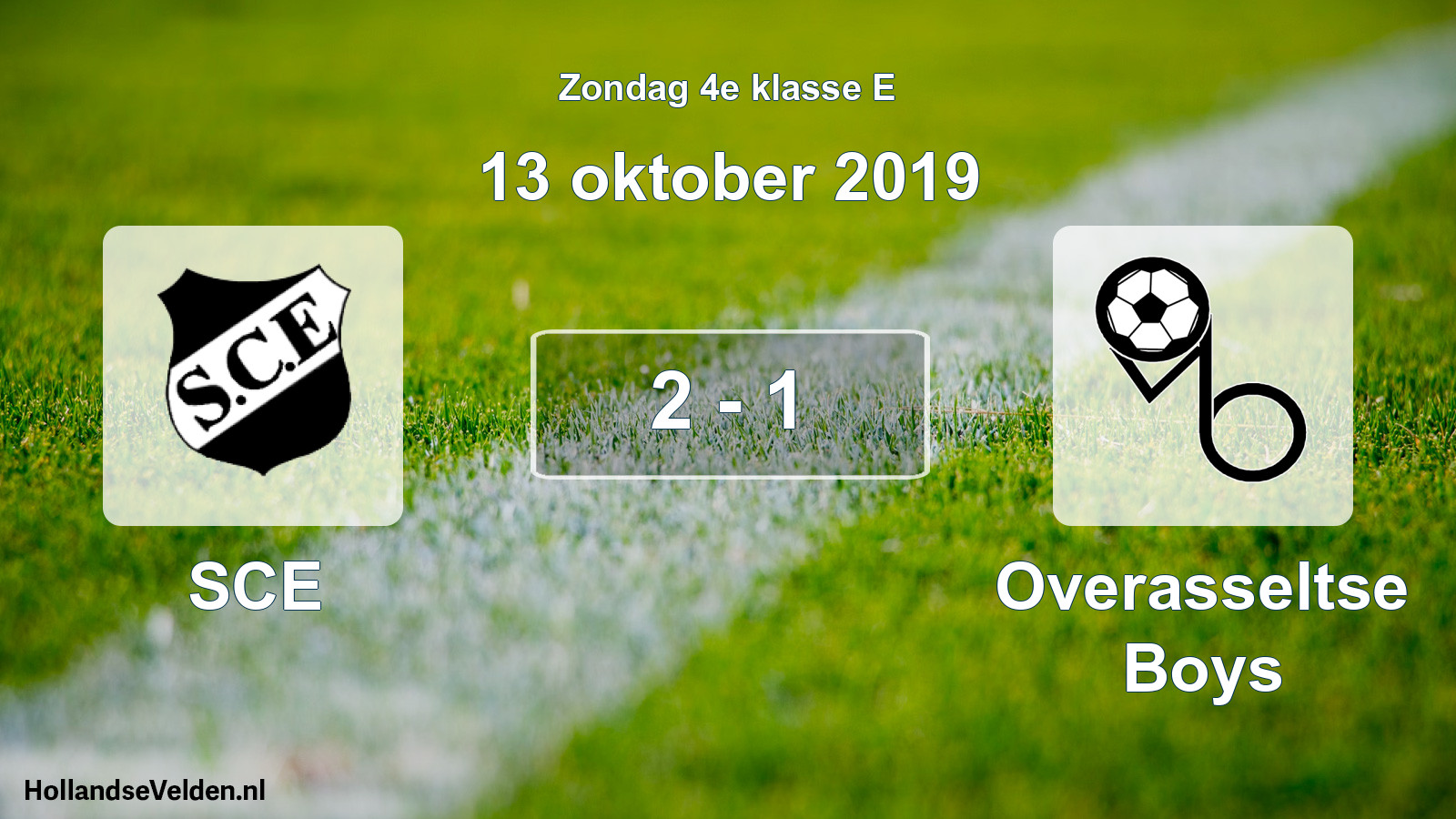 Total number of matches played: SCE - Overasseltse Boys 2 - 1 (13 October 2019)