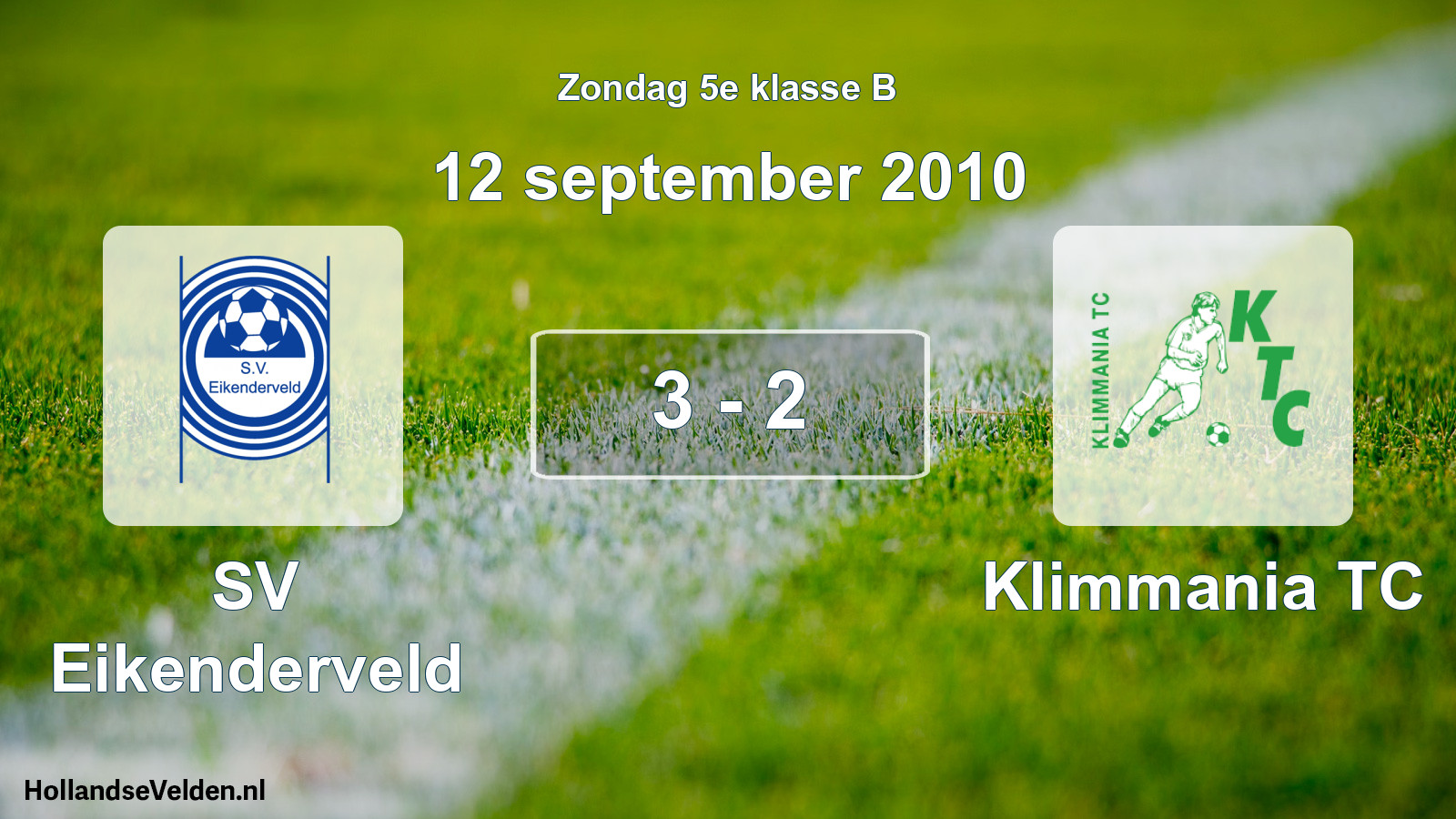 Total number of matches played: SV Eikenderveld - Klimmania TC 3 - 2 (12 September 2010)