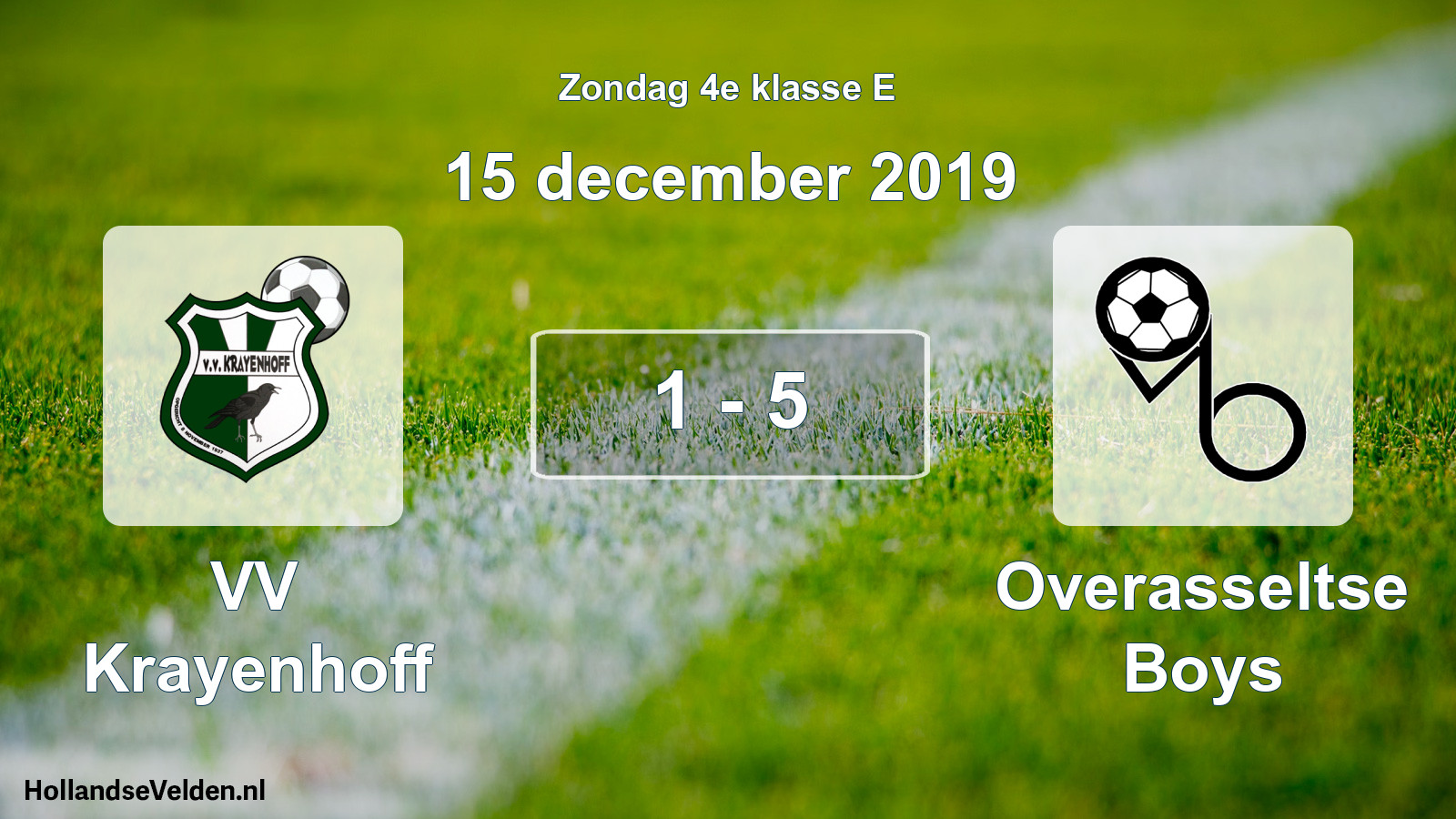Total number of matches played: VV Krayenhoff - Overasseltse Boys 1 - 5 (15 December 2019)