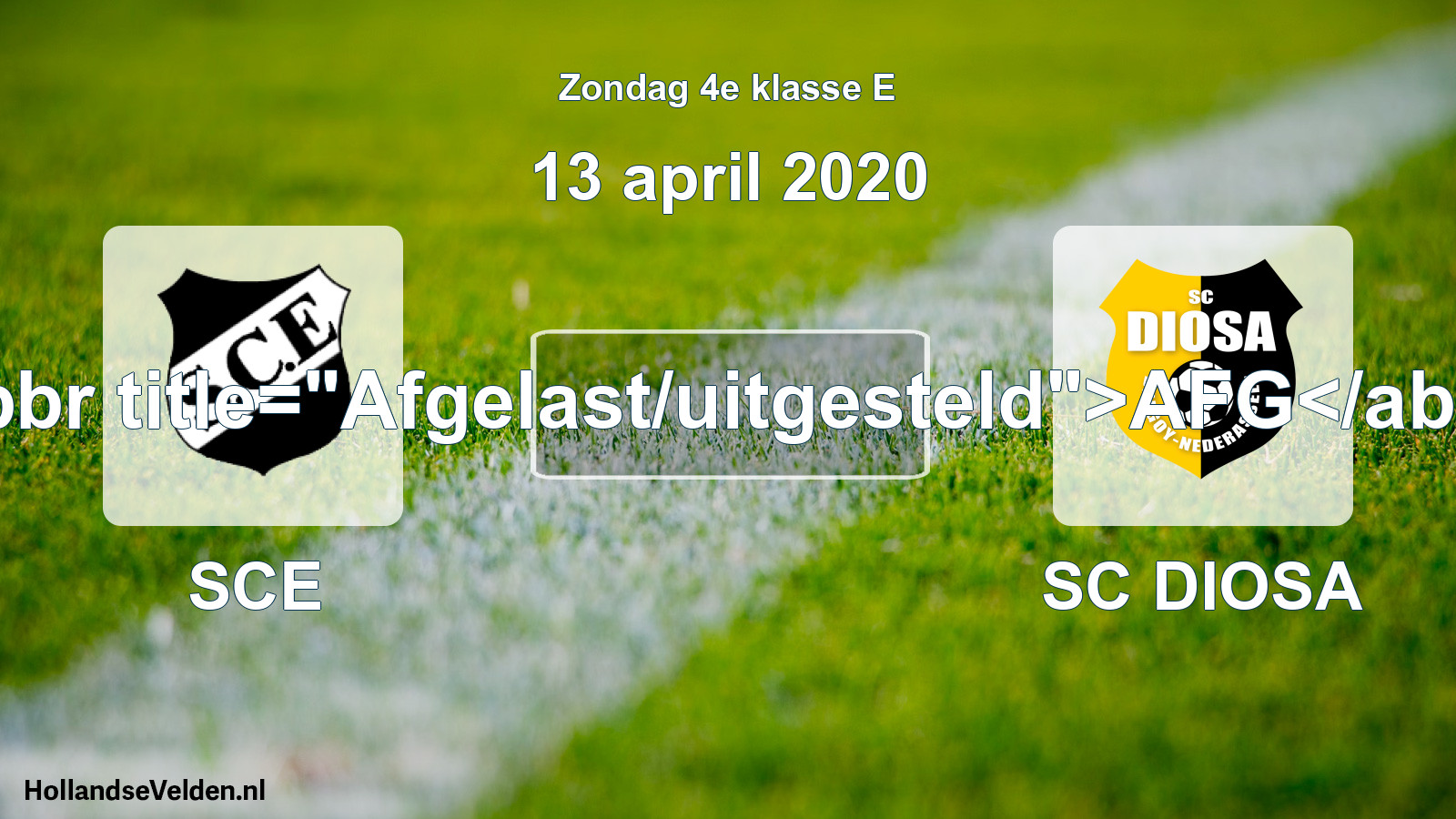 Scheduled Match: SCE - SC DIOSA (13 April 2020)