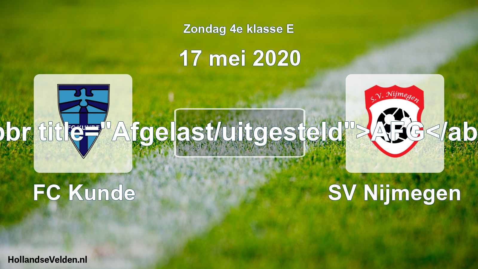 Scheduled Match: FC Kunde - SV Nijmegen (17 May 2020)