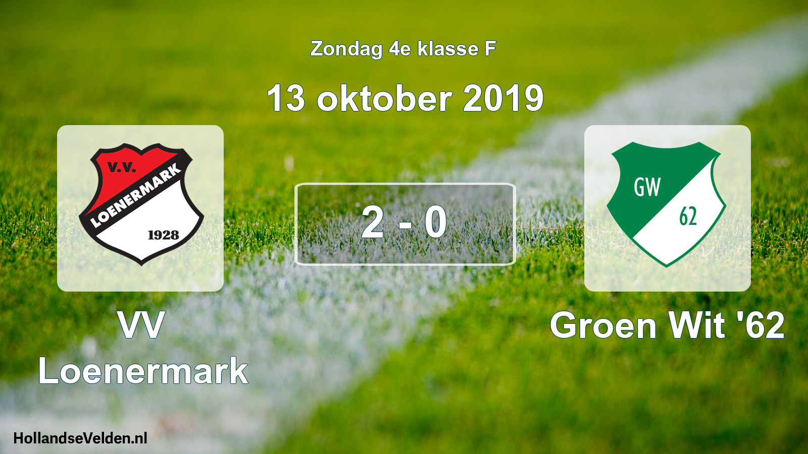 Total number of matches played: VV Loenermark - Groen Wit '62 2 - 0 (13 October 2019)