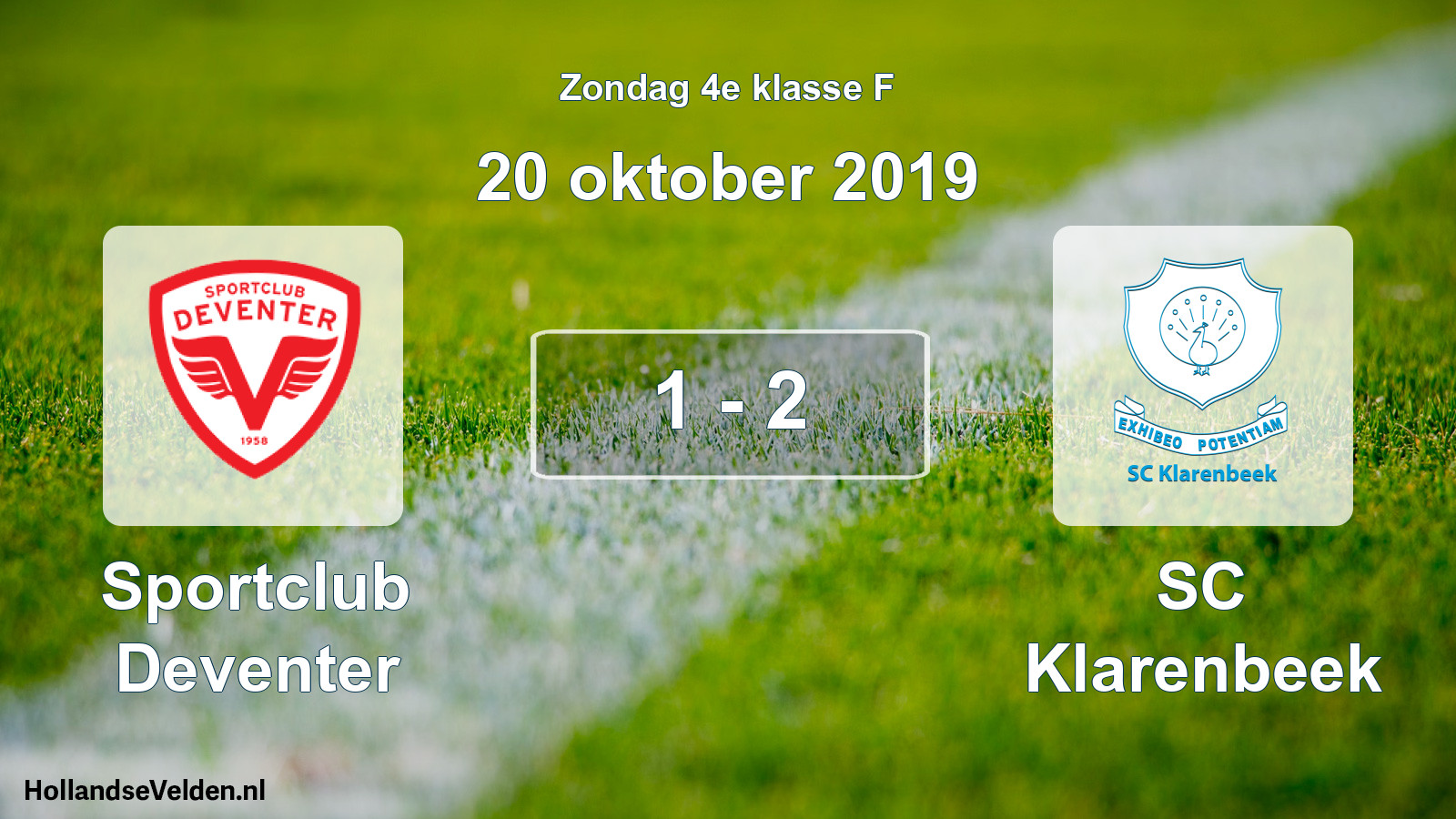 Total number of matches played: Sportclub Deventer - SC Klarenbeek 1 - 2 (20 October 2019)