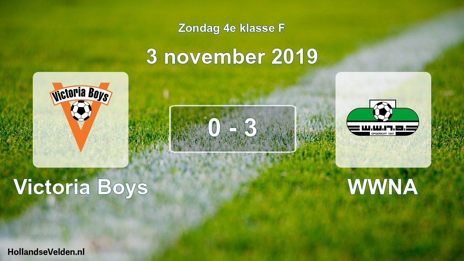 Total number of matches played: Victoria Boys - WWNA 0 - 3 (3 November 2019)