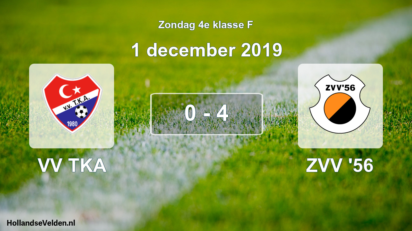 Total number of matches played: VV TKA - ZVV '56 0 - 4 (1 December 2019)