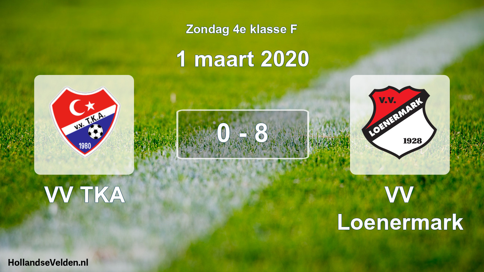 Total number of matches played: VV TKA - VV Loenermark 0 - 8 (1 March 2020)
