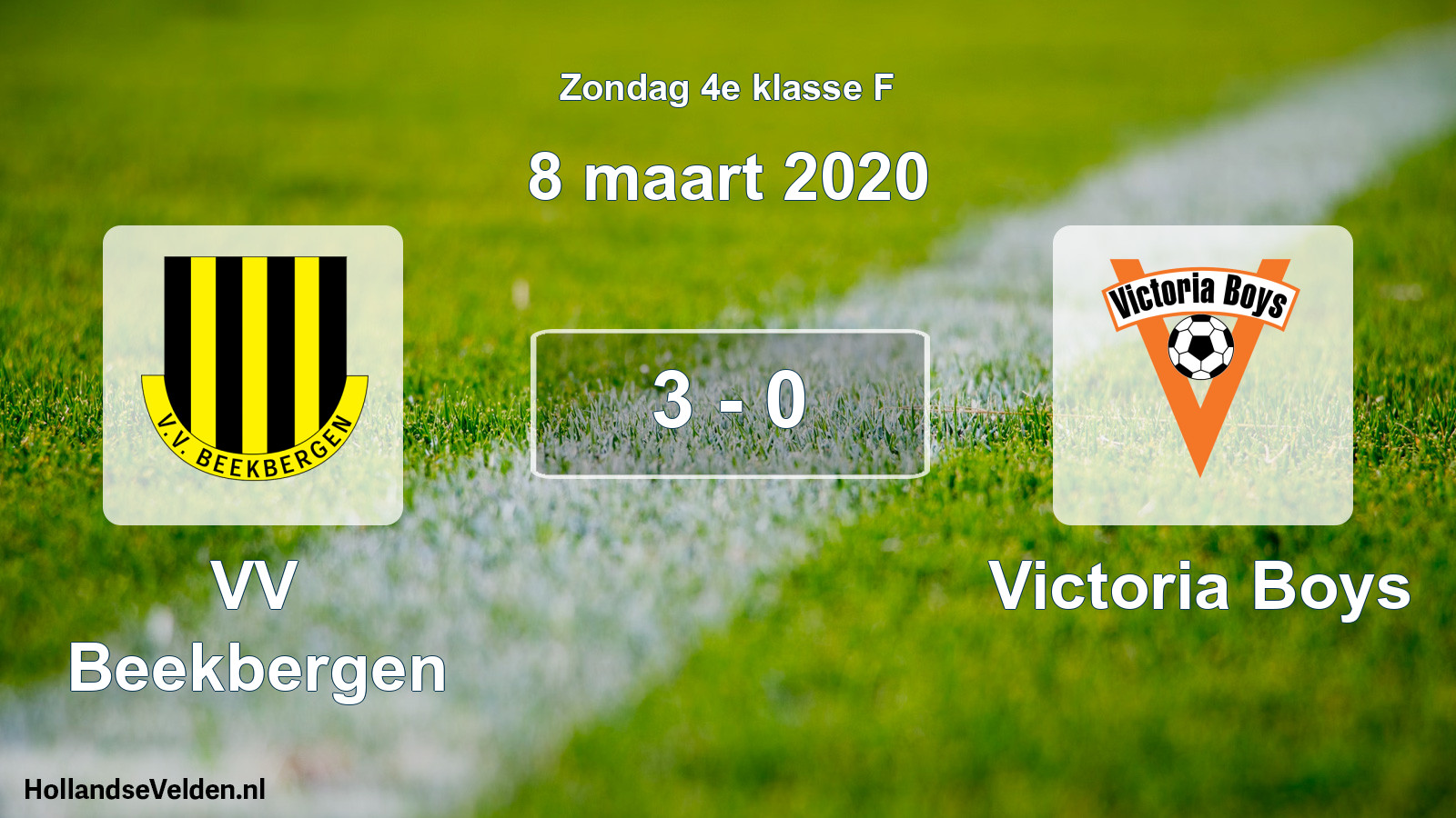 Total number of matches played: VV Beekbergen - Victoria Boys 3 - 0 (8 March 2020)