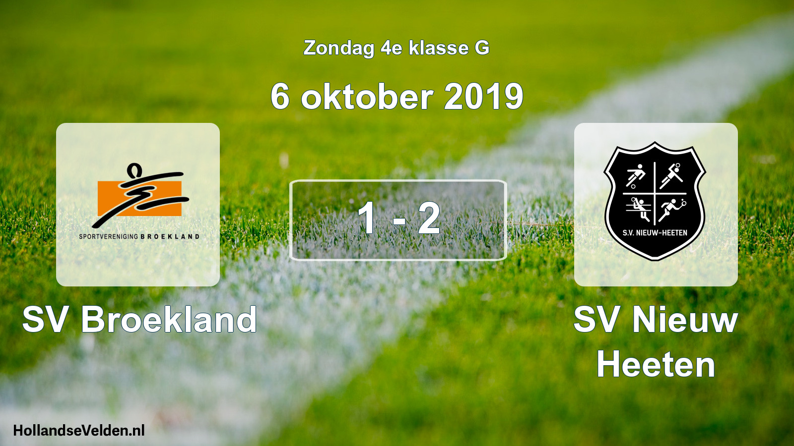 Total number of matches played: SV Broekland - SV Nieuw Heeten 1 - 2 (6 October 2019)