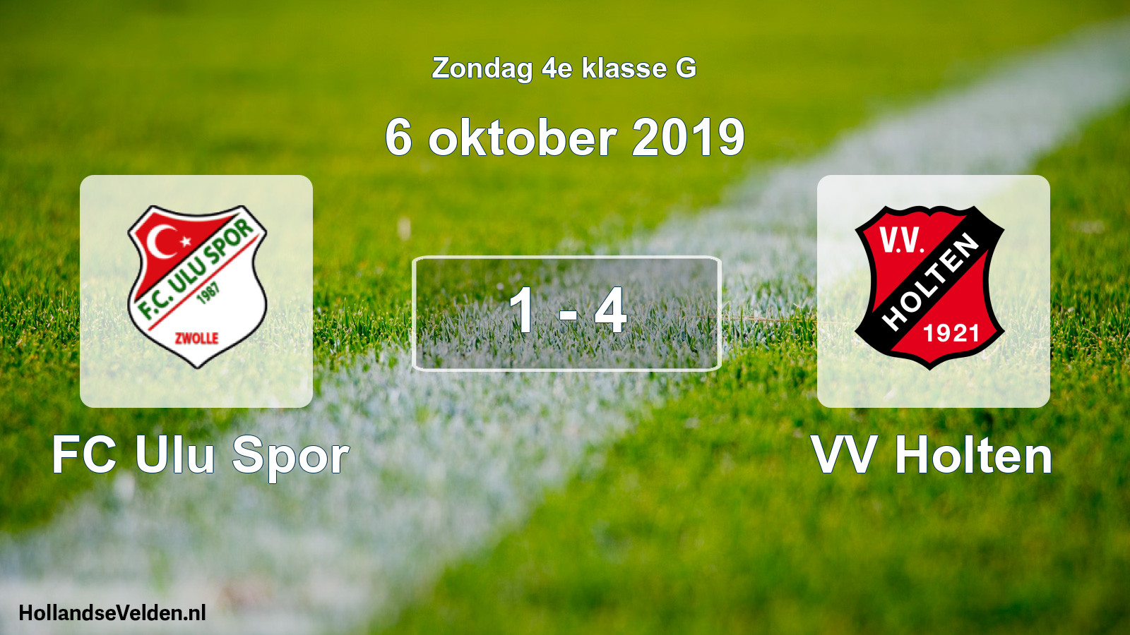 Total number of matches played: FC Ulu Spor - VV Holten 1 - 4 (6 October 2019)