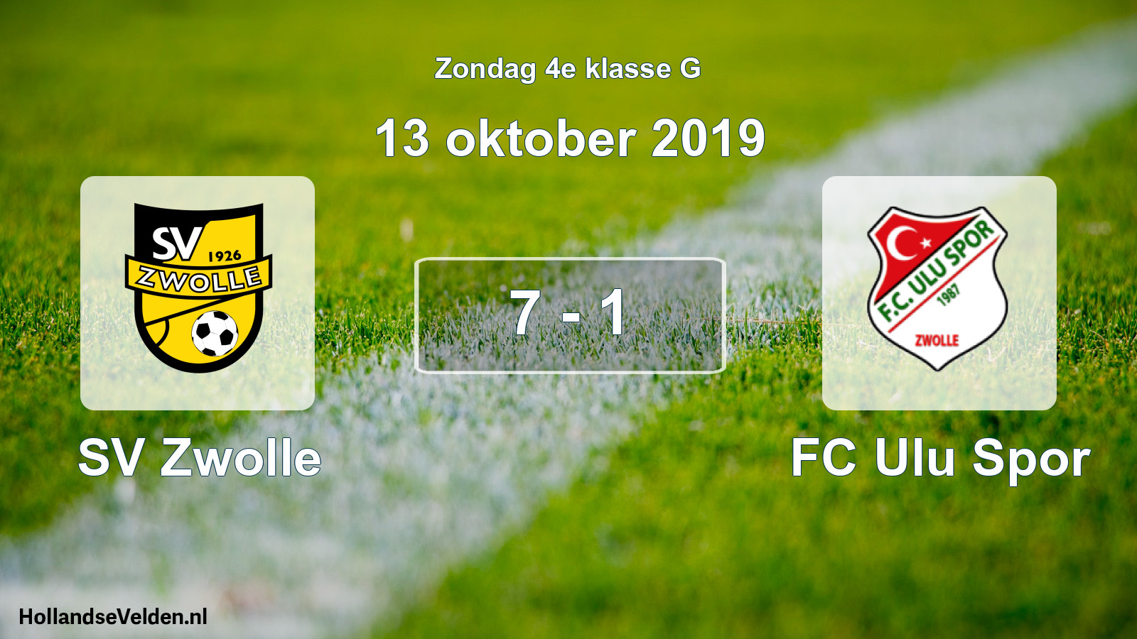 Total number of matches played: SV Zwolle - FC Ulu Spor 7 - 1 (13 October 2019)