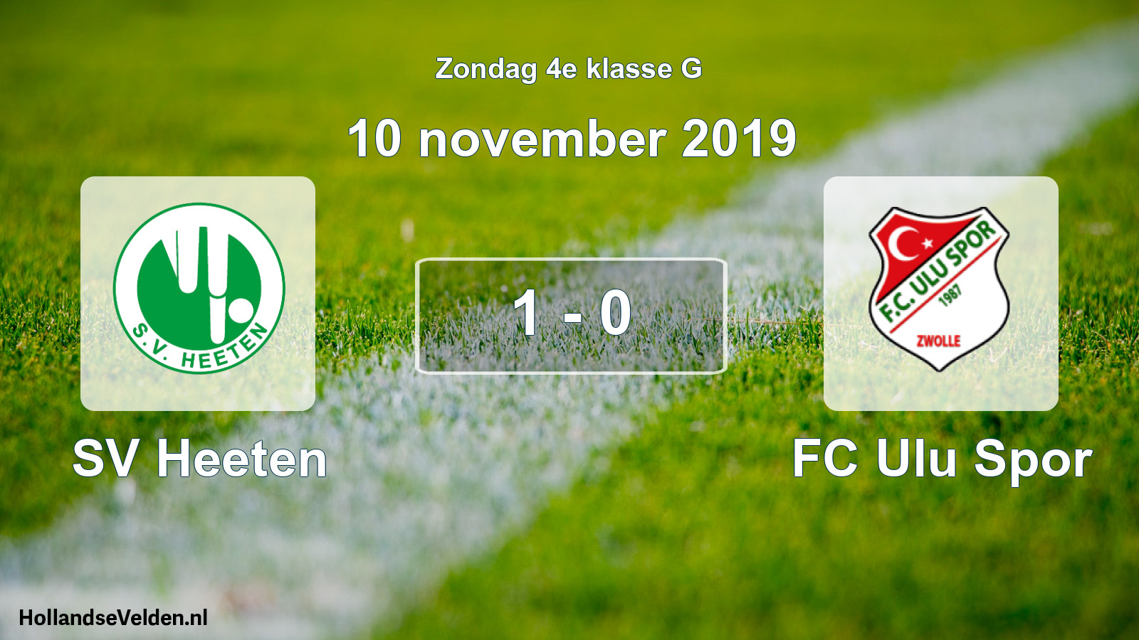 Total number of matches played: SV Heeten - FC Ulu Spor 1 - 0 (10 November 2019)