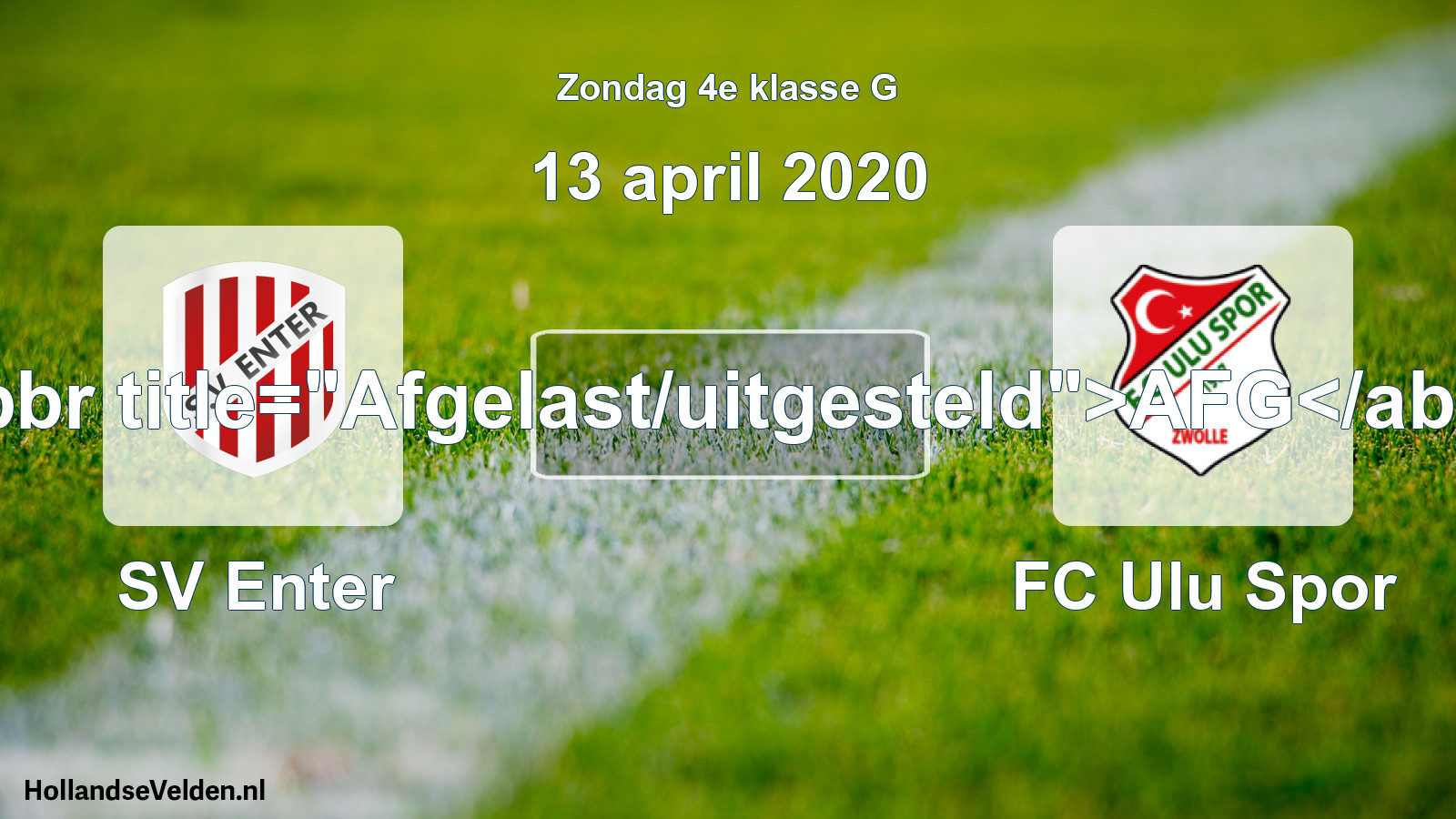 Scheduled Match: SV Enter - FC Ulu Spor (13 April 2020)