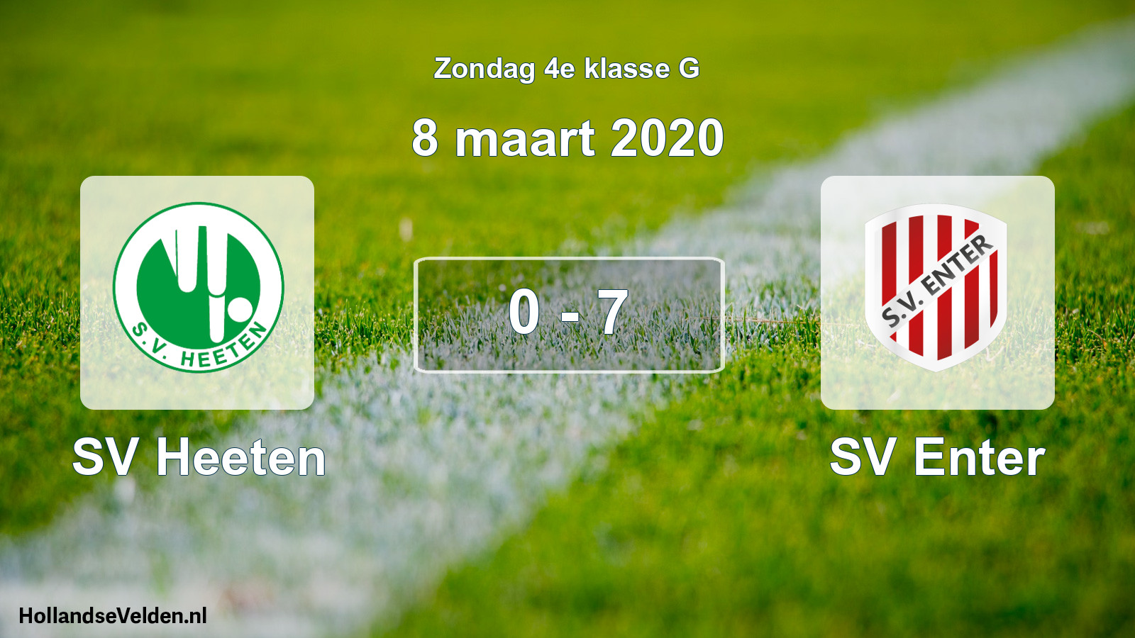 Total number of matches played: SV Heeten - SV Enter 0 - 7 (8 March 2020)