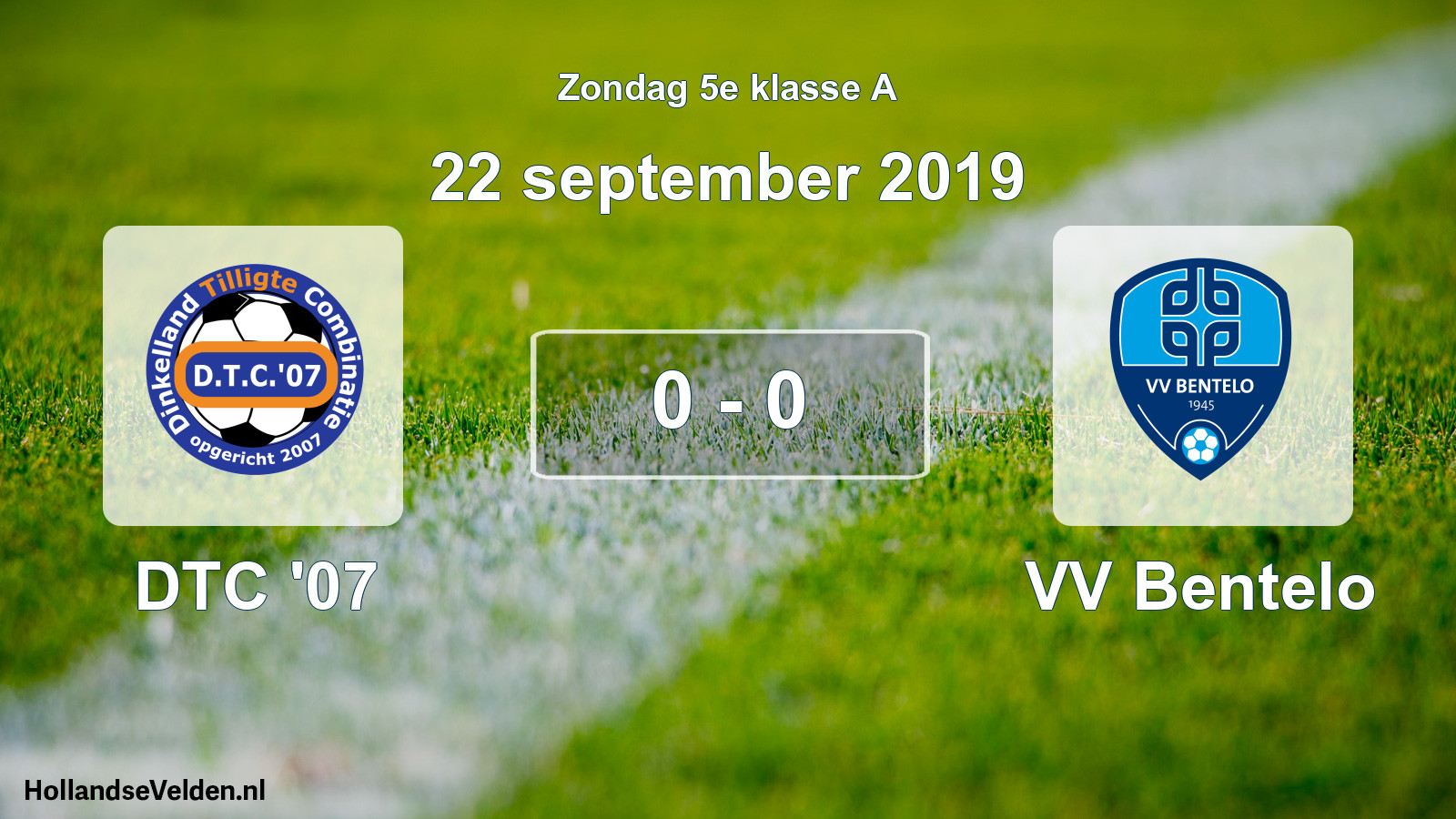 Total number of matches played: DTC '07 - VV Bentelo 0 - 0 (22 September 2019)
