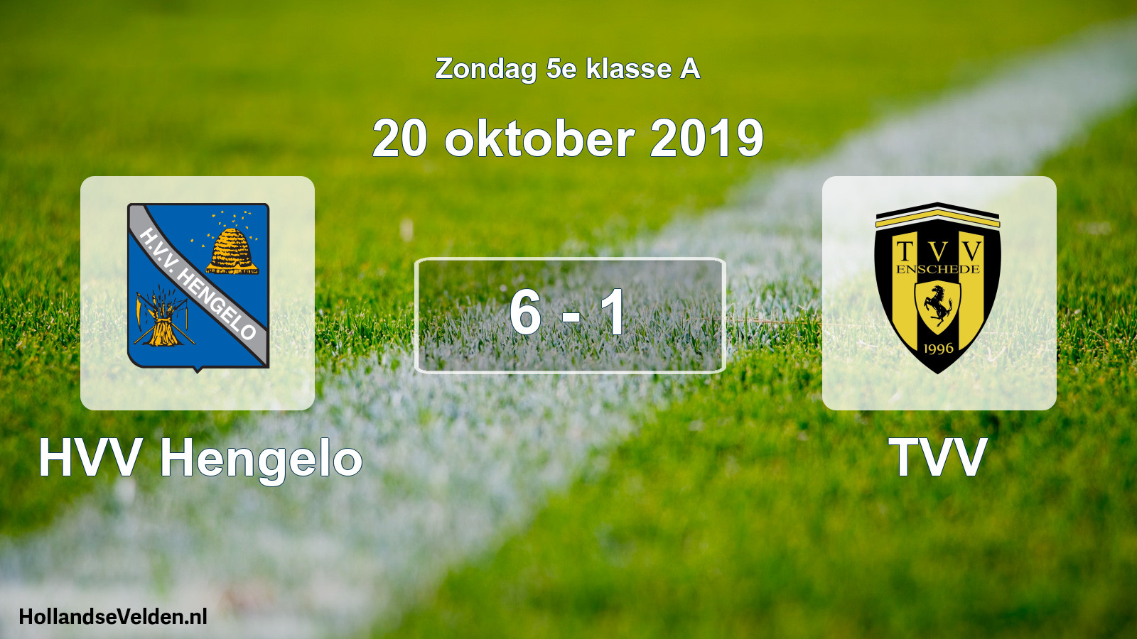 Total number of matches played: HVV Hengelo - TVV 6 - 1 (20 October 2019)