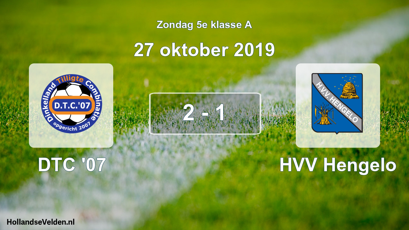 Total number of matches played: DTC '07 - HVV Hengelo 2 - 1 (27 October 2019)