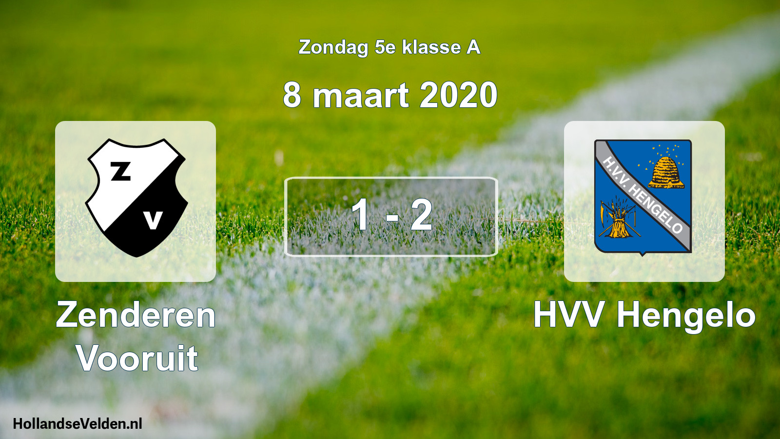Total number of matches played: Zenderen Vooruit - HVV Hengelo 1 - 2 (8 March 2020)