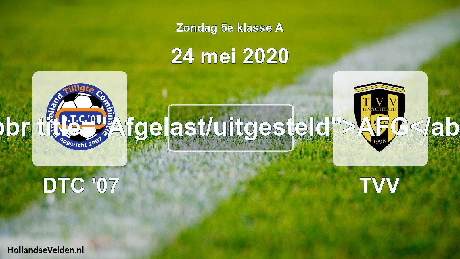Scheduled Match: DTC '07 - TVV (24 May 2020)
