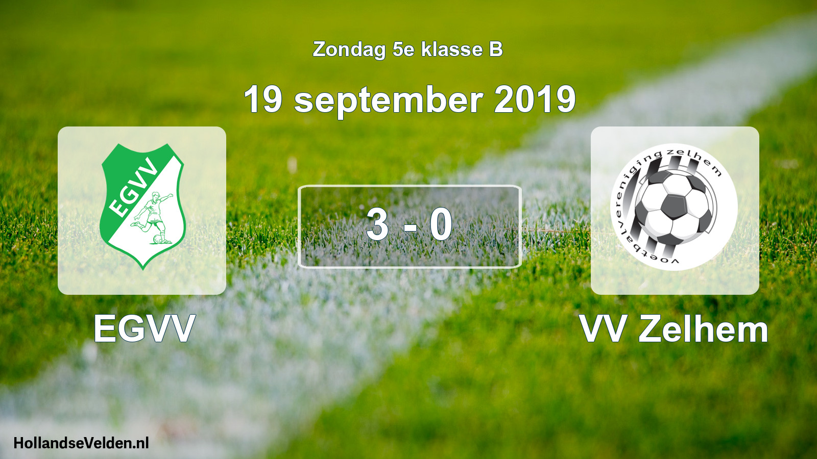 Total number of matches played: EGVV - VV Zelhem 3 - 0 (19 September 2019)