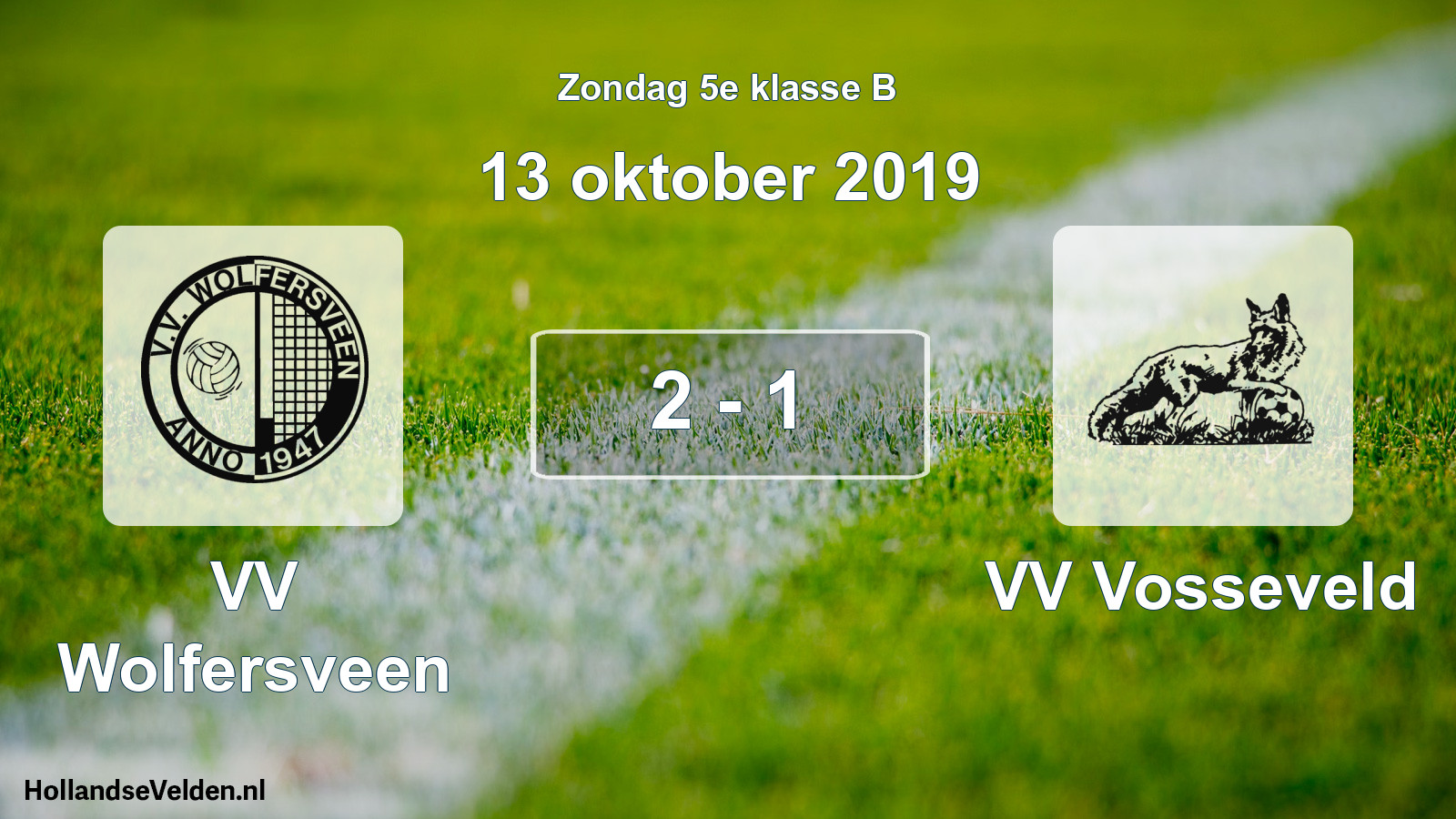 Total number of matches played: VV Wolfersveen - VV Vosseveld 2 - 1 (13 October 2019)