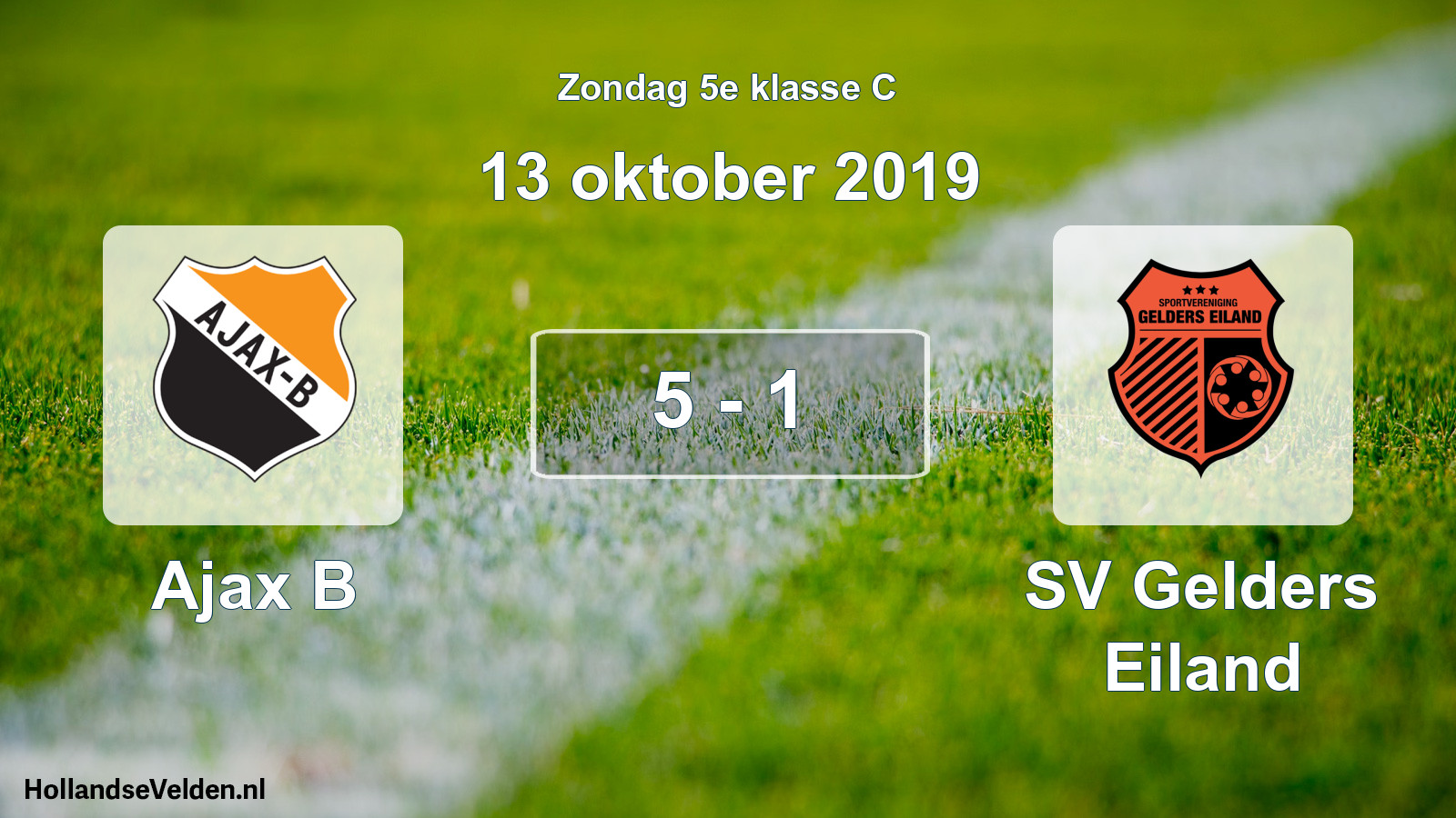 Total number of matches played: Ajax B - SV Gelders Eiland 5 - 1 (13 October 2019)