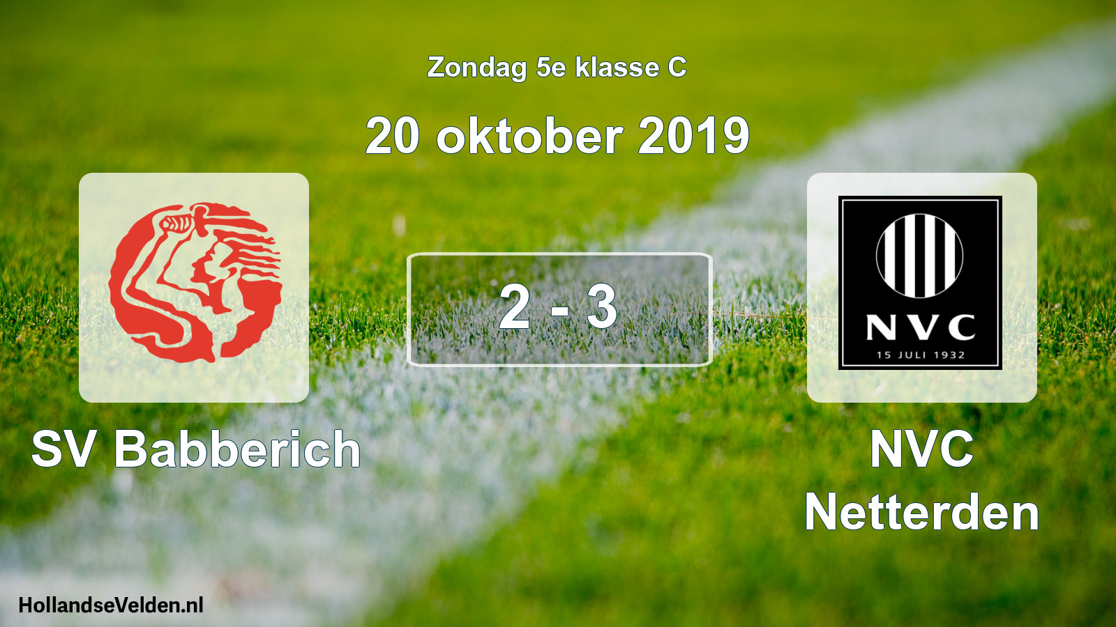 Total number of matches played: SV Babberich - NVC Netterden 2 - 3 (20 October 2019)