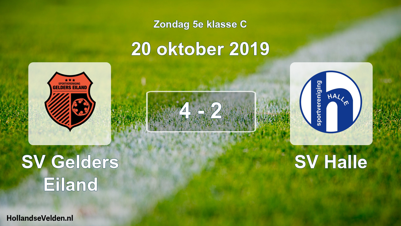 Total number of matches played: SV Gelders Eiland - SV Halle 4 - 2 (20 October 2019)