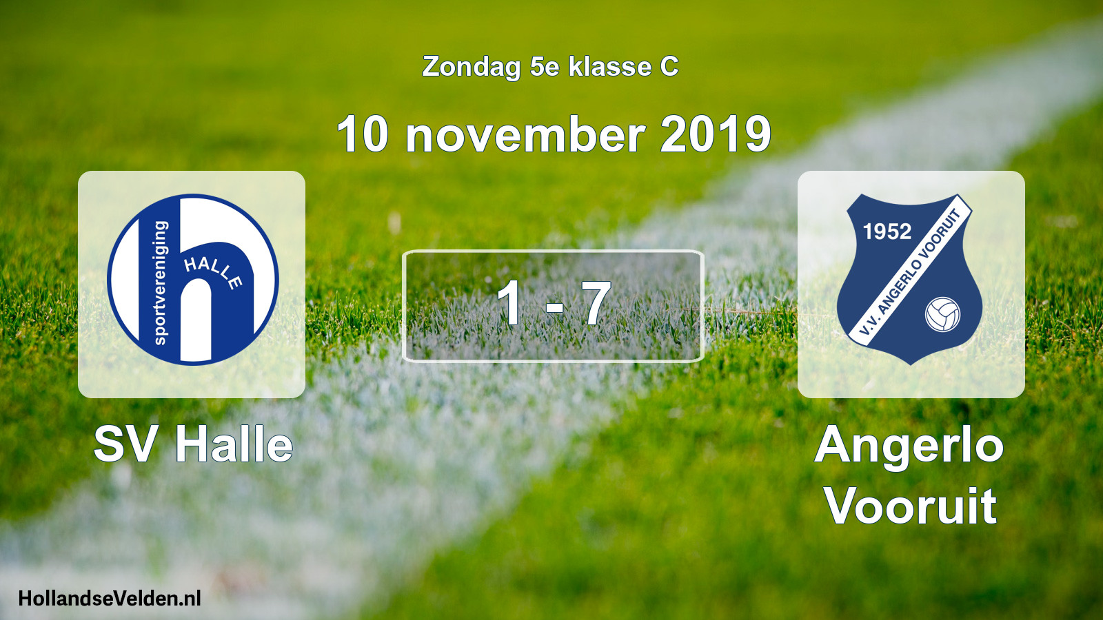 Total number of matches played: SV Halle - Angerlo Vooruit 1 - 7 (10 November 2019)