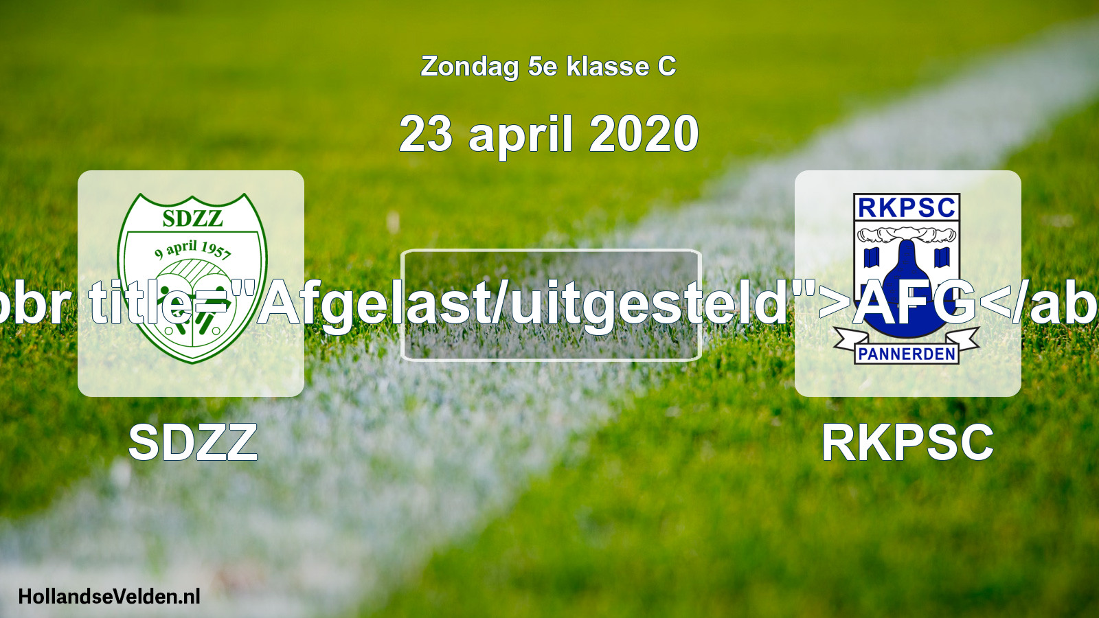 Scheduled Match: SDZZ - RKPSC (23 April 2020)