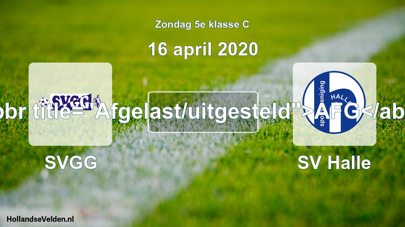 Scheduled Match: SVGG - SV Halle (16 April 2020)