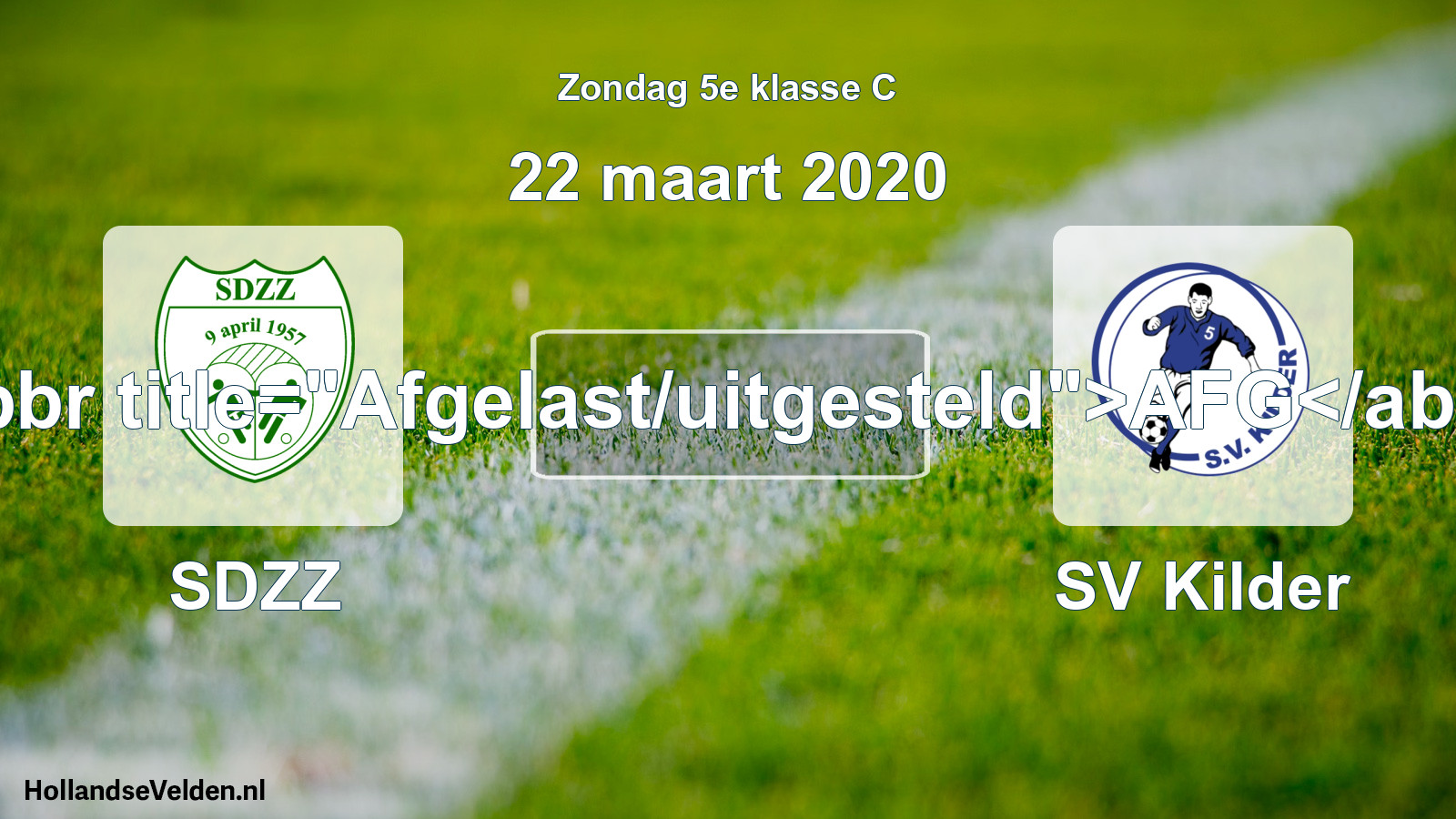 Scheduled Match: SDZZ - SV Kilder (22 March 2020)