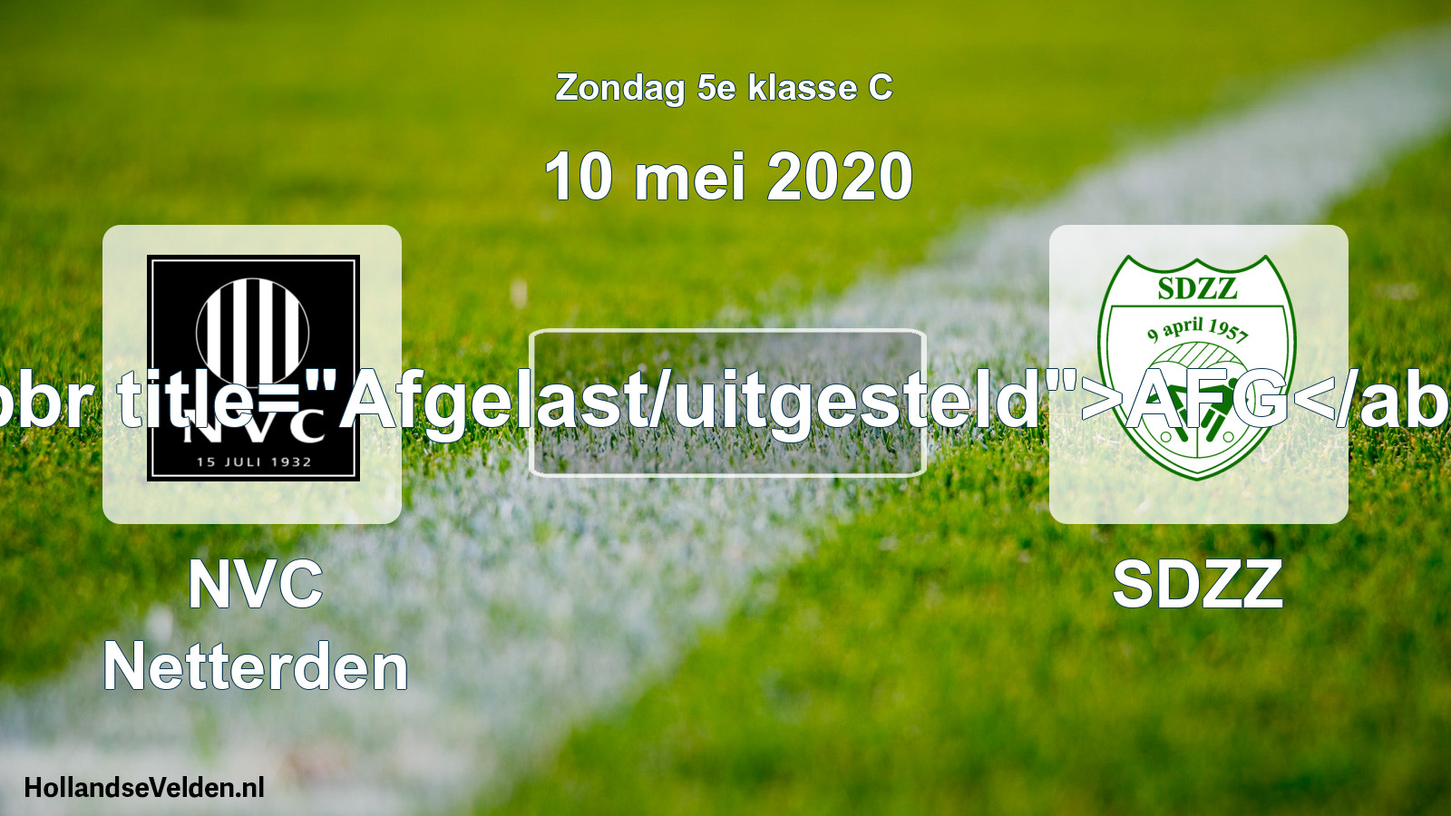 Scheduled Match: NVC Netterden - SDZZ (10 May 2020)