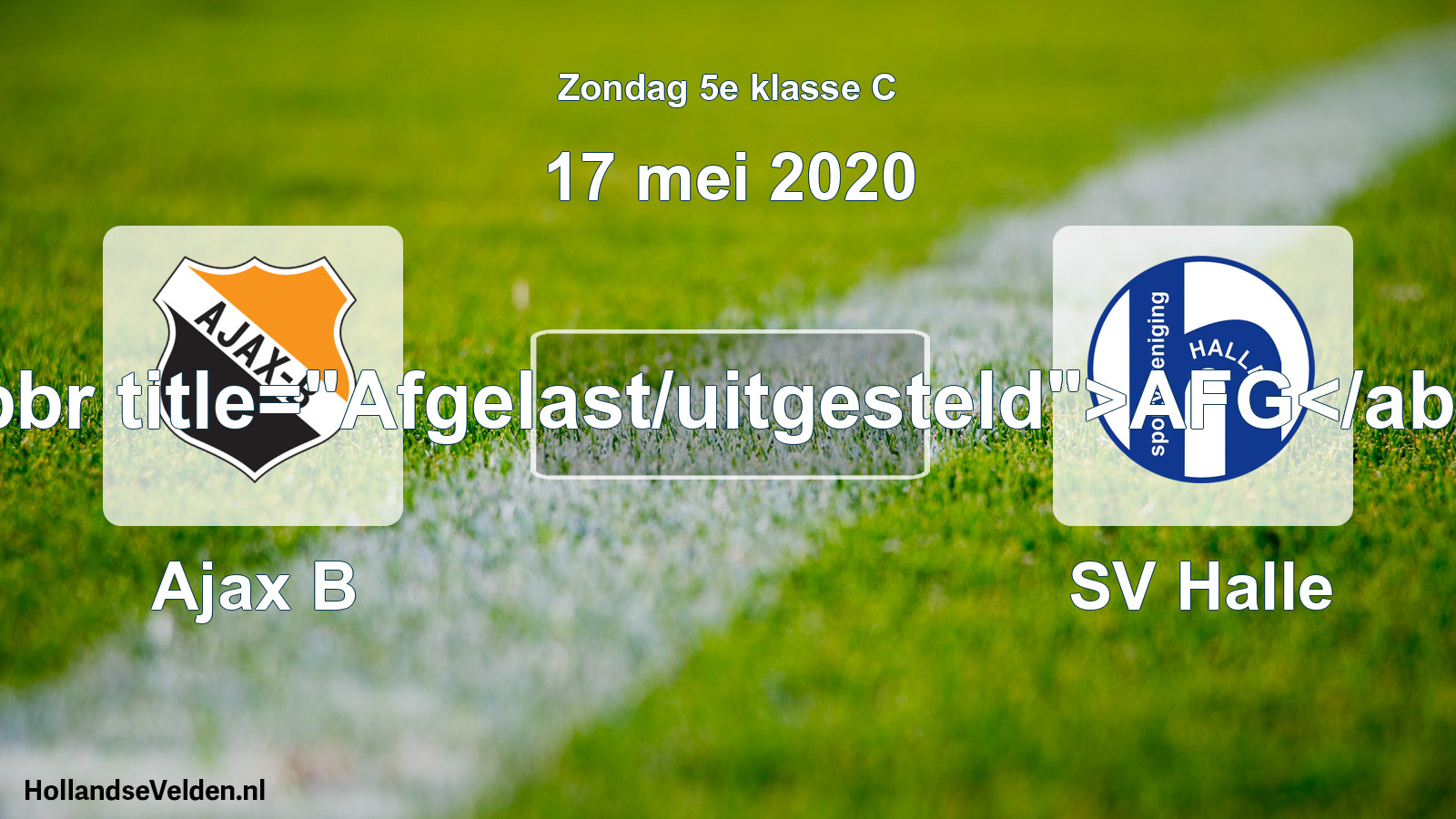 Scheduled Match: Ajax B - SV Halle (17 May 2020)