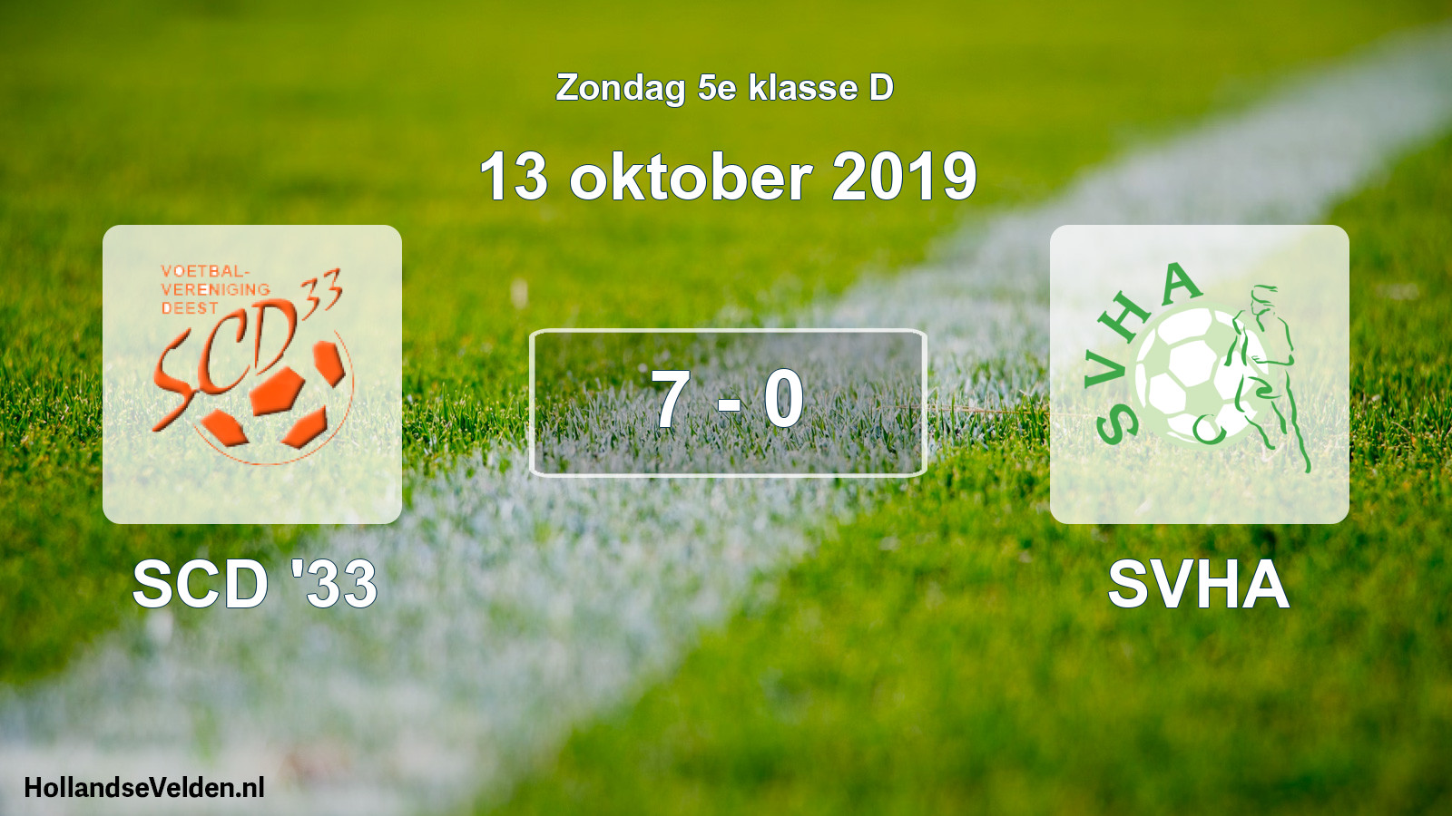 Total number of matches played: SCD '33 - SVHA 7 - 0 (13 October 2019)