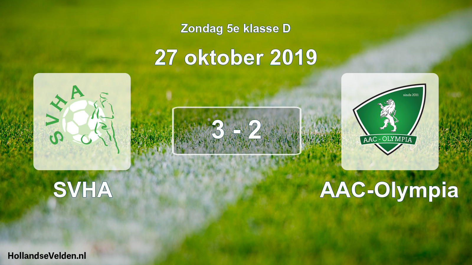 Total number of matches played: SVHA - AAC-Olympia 3 - 2 (27 October 2019)