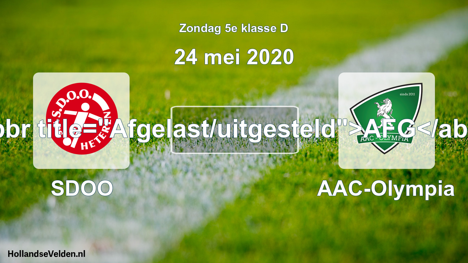 Scheduled Match: SDOO - AAC-Olympia (24 May 2020)